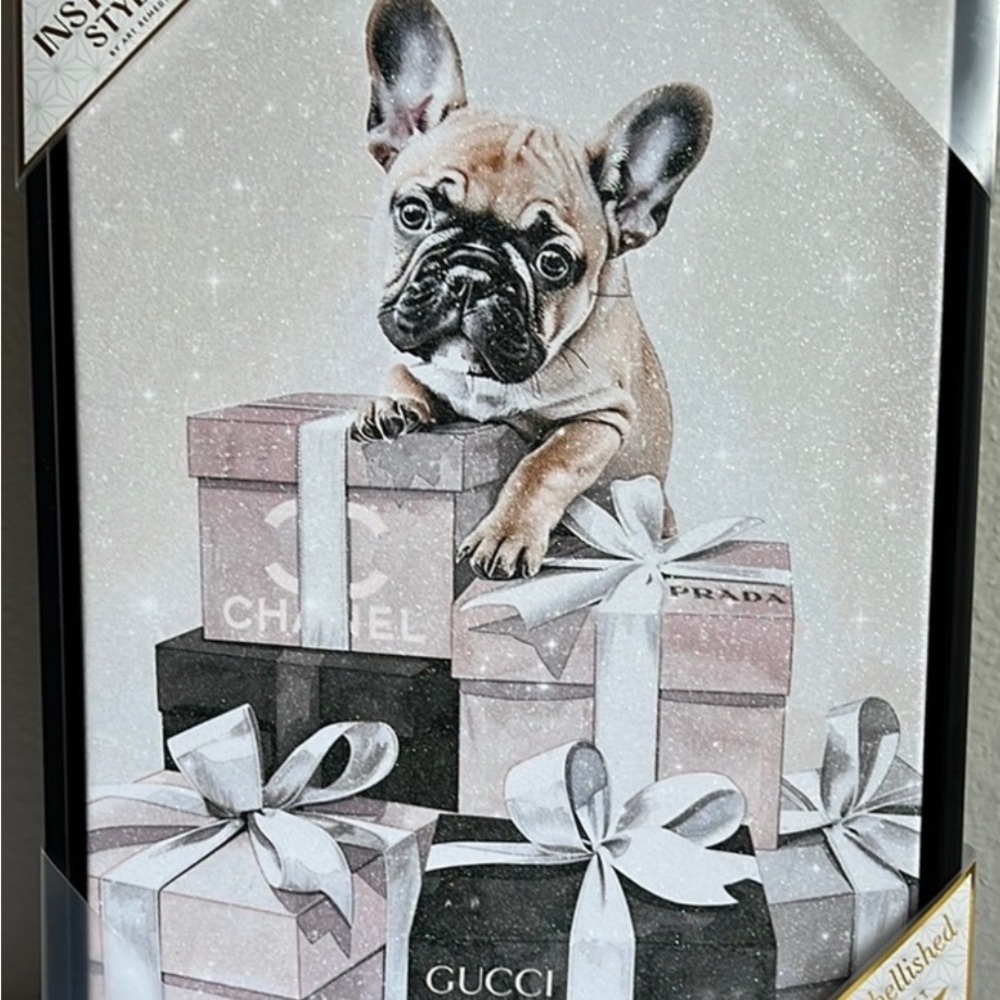 Fashion Bulldog Art Print